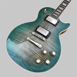 Custom Shop, Custom electric guitars, Branded Hardware, Flame Maple 22Frets Guitar free shipping 25869