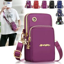 Balloon Mobile Phone Crossbody Bags for Women Fashion Shoulder Bag Cell Pouch With Headphone Plug 3 Layer Wallet 240508