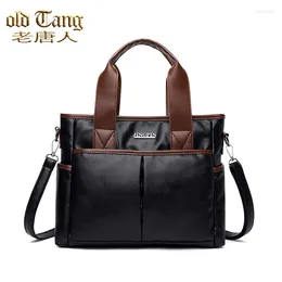 Shoulder Bags OLD TANG High Quality Solid Colour Soft Pu Leather For Women 2024 Large Capacity Summer Travel Handle Crossbody Bag