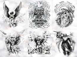 Wing Holy Angel Waterproof Temporary Tattoo Sticker Brave Knight Warrior Flash Tattoos Body Art Arm Fake Tatoo T190711286q7178818