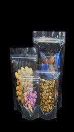 Multisize 100PcsLot Stand Up Clear Self Seal Plastic Packaging Bag Zip Lock Grade Poly Nut Food Chocolate Doypack Packing Pouche3139257