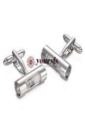Yoursfs 6 PairsSet Cuff links Fashion Apparel 18K Gold Plated White Hourglass Cufflinks Man Anniversary Christmas Gift Business C2116062