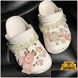 Shoe Parts & Accessories 3D Pink Bear Clog Charms Designer Diy Cute Animal Shoes Decaration For Jibs Clogs Kids Boys Drop Delivery Dhock