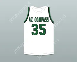 CUSTOM NAY Name Youth/Kids JABARI WALKER 35 AZ COMPASS PREP DRAGONS WHITE BASKETBALL JERSEY 2 Stitched S-6XL