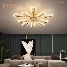 Chandeliers 2024 Modern Art Crystal Creative Personality Ceiling Oval Pendant Lamp For Family Living Room Dining Table