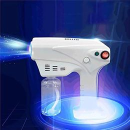 Portable Nano Steam Gun Hair Care Nano Hydration Sprayer Dyeing Care Blue Micro Mist Machine Spray Facial Steamer Trigger 240517