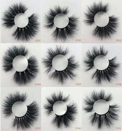 25mm Real Mink lashes Fluffy False Eye Lash Handmade Dramatic Curly Lashes 3D Mink eyelashes 10 pairs3636332