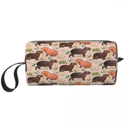 Cosmetic Bags Capybara Makeup Bag Organizer Storage Dopp Kit Toiletry For Women Beauty Travel Pencil Case