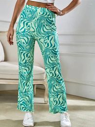 Women's Pants 2024 Spring/Summer Water Ripple Yoga Casual Flare