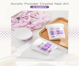 3PCS 90g Nail Acrylic Powder Polymer Colour Pink clear white For Nail Art Extension 3D Acrylic System Manicure9926825