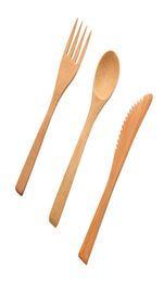 3PcsSet Outdoor Tableware Picnic Traveling Hiking Camping Cutlery Utensils Portable Dinnerware Bamboo Knife Fork Spoon Set LX27606608363