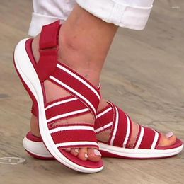 Casual Shoes 2024 Women's Sandals Summer Platform Open Toe Wedges Soft Ladies Outdoor Anti-slip Plus Size 43