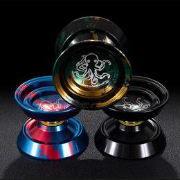 Yoyo Yoyo Professional Magic Yoyo Metal Yoyo with 10 ball bearings made of alloy aluminum alloy high-speed unresponsive Yo Classic childrens toy Y240518UGSM