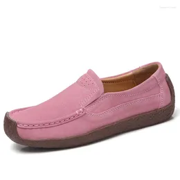 Casual Shoes Women's 2024 Spring And Autumn Flat Loafers Fashion Non-slip Soft Suede Zapatos De Mujer
