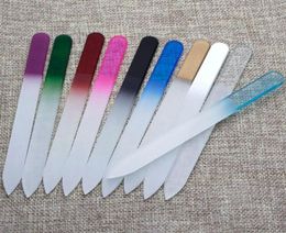 55quot Glass Nail Files Durable Crystal File Nail Buffer Nail Care Up to 10 Colours NF014 Drop 8014363