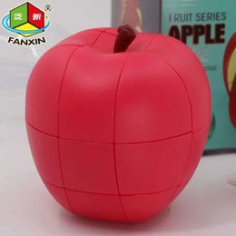 Magic Cubes FanXin Magic Cube Fruit Puzzle Apple Shape Magico Cubos 3x3x3 Cute Looking Professional School Twist Logic Toys Game For Kids Y240518