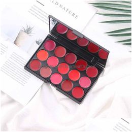 Lipstick Miss Rose 15 Colour Palette Moisturising Matte Cream Lips Makeup Drop Delivery Health Beauty Dhg1S