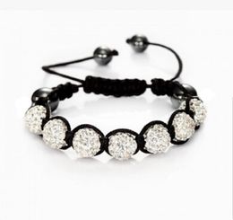 Whole Fashion Shambhala Jewellery New Mix Colours s Promotion 10mm Crystal AB Clay Disco 9 Balls Shambala Bracelets2246176