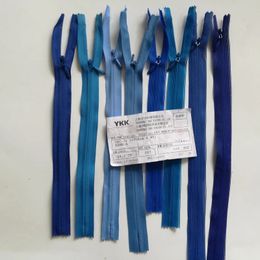 30pcs/Lot Royal Blue YKK Invisible Hidden Zipper Close End Skirt Pants Pocket Bag Leather Tailoring Accessories Sewing Notions 240518