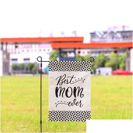 Banner Flags Happy Mothers Day Mommy Madre Garden Flag Mom Decoration Courtyard Yard Linen Material P270 Drop Delivery Home Festive Dh6My