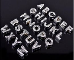 500 Pieceslot 8MM10MM AZ Rhinestone Letter Charms for DIY Pet Name DIY Dog Cat Pet Collar Slide Charm Letters7715139