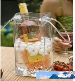 Bag Gift Wine Beer Champagne Bucket Drink Ice Bag Bottle Cooler Chiller Foldable Carrier Favour Gift Festival Bags2689009
