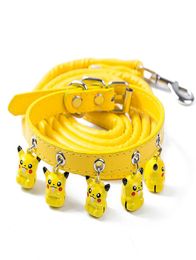 Adjustable 10 PU Dog Collars Pet Collars With Bells Charm Necklace Collar For Little Dogs Cat Collars Pet Supplies 6748265