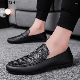Casual Shoes For Men Slip On Casuales Luxury Sneakers Office 2024 Patent Leather Loafers Italiano Chaussure