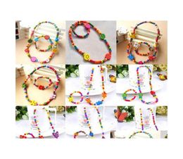 20 Sets Cute Children Cartoon Wooden Bead Necklaces And Bracelets Set Post 02Pdg6115117