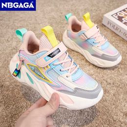 Athletic Outdoor Fashion Children Shoes Girls Sneakers School Sports Summer Mesh Breathable For Kids Tennis Casual Shoes Y240518