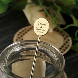 Party Decoration Personalised Metal Swizzle Sticks Table Centrepiece Picks Name Drink Stirrers Bridal Shower Custom Stick Wedding Decor