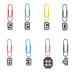 Banner Flags Black Number 10 Cartoon Paper Clips Sile Bookmarks With Colorf Nurse Gift Cute Small Paperclips For Office School Drop De Otbxk
