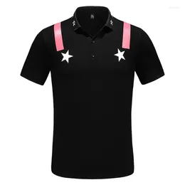 Women's Polos Novelty Luxury 2024 Unisex Embroidered Star Stripes Fashion Polo Shirts Shirt Hip Hop Skateboard Cotton Top Tee #AB63