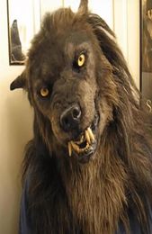 Party Masks Werewolf Cos Headwear Costume Mask Simulation Wolf for Adults children Halloween Cosply Full Face Cover303S8051130