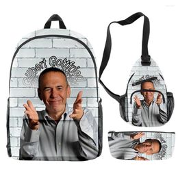 Backpack Harajuku Funny Gilbert GOttfried 3D Print 3pcs/Set Pupil School Bags Travel Laptop Chest Bag Pencil Case