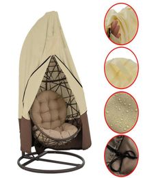 Waterproof Patio Chair Cover Egg Swing Dust Protector With Zipper Protective Case Outdoor Hanging Covers2651650
