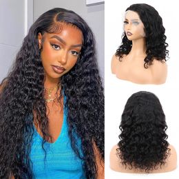 16-30 inch Long Human Hair Wigs 360 Lace Front Wigs Brazilian Body Wave Deep Wave Water Wave Lace Closure Wig Straight Wigs Pre Plucked