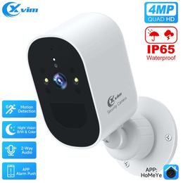 Wireless Camera Kits XVIM 4MP Security Camera Infrared Night Vision Human Motion Detection Alarm Home Safety Protection Outdoor WiFi Monitoring Camera J240518