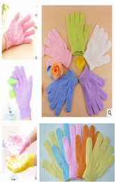Exfoliating Bath Glove Five fingers Bath bathroom accessories nylon bath gloves Bathing supplies products DHL Shiipping8105233