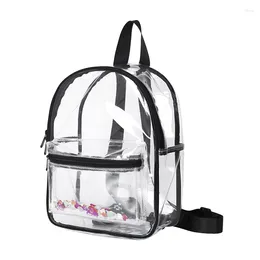 Backpack Junior High School Transparent Bag PVC Fashion College Waterproof Female Sequin Jelly Senior