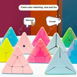 Magic Cubes Cubing Classroom Corner Twist Bead Boomerang Windmill Maple Leaf Triangle Pyramid Puzzle Macaroon JinZiTa Magic Cubes Kids Y240518