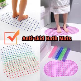 Bath Mats 1PC PVC Anti-skid Rectangle Soft Shower Massage Mat Suction Cup Non-slip Bathtub Carpet For Bathroom Accessories
