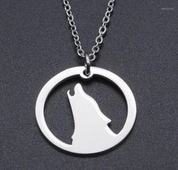 Pendant Necklaces Night Wolf Stainless Steel Charm Necklace For Women Accept OEM Order Dainty Fashion Jewelry Whole17741911