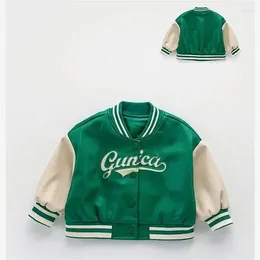 Jackets Baby Boys And Girls Leather Korean Version 1-5 Years Old Children's Baseball Uniform Jacket Handsome