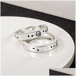 Band Rings Fashion Luxury Gcc Ring Ghost Sier For Men Women Uni Snake Designer Love Brand Hip Jewellery Sliver Colour Mans Party Drop Del Otj0W