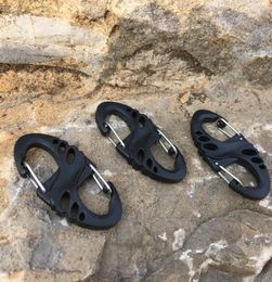 Household Sundries 1000pcs Black Plastic SBiner Clips For Paracord Bracelet Carabiner S Keychain keyring Bulk Package DH94706508806