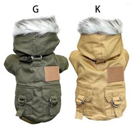 Dog Apparel Pet Winter Thickened Hiking Coat With Hooded Soft And Comfortable Jacket Outdoor Sports Clothing