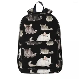 Backpack Chinchilla Sticker Pack Woman Backpacks Boys Girls Bookbag Casual Students School Bags Portability Travel Rucksack Shoulder Bag