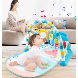 Baby music stand game mat childrens carpet with piano keyboard baby game mat gym crawling activity carpet toy 0-12 months gift 240517