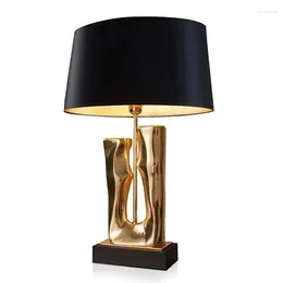 Table Lamps Nordic Luxury Simple Lamp Post-modern Desk American Creative Art High-end Metal Lights Decor Light Fixtures